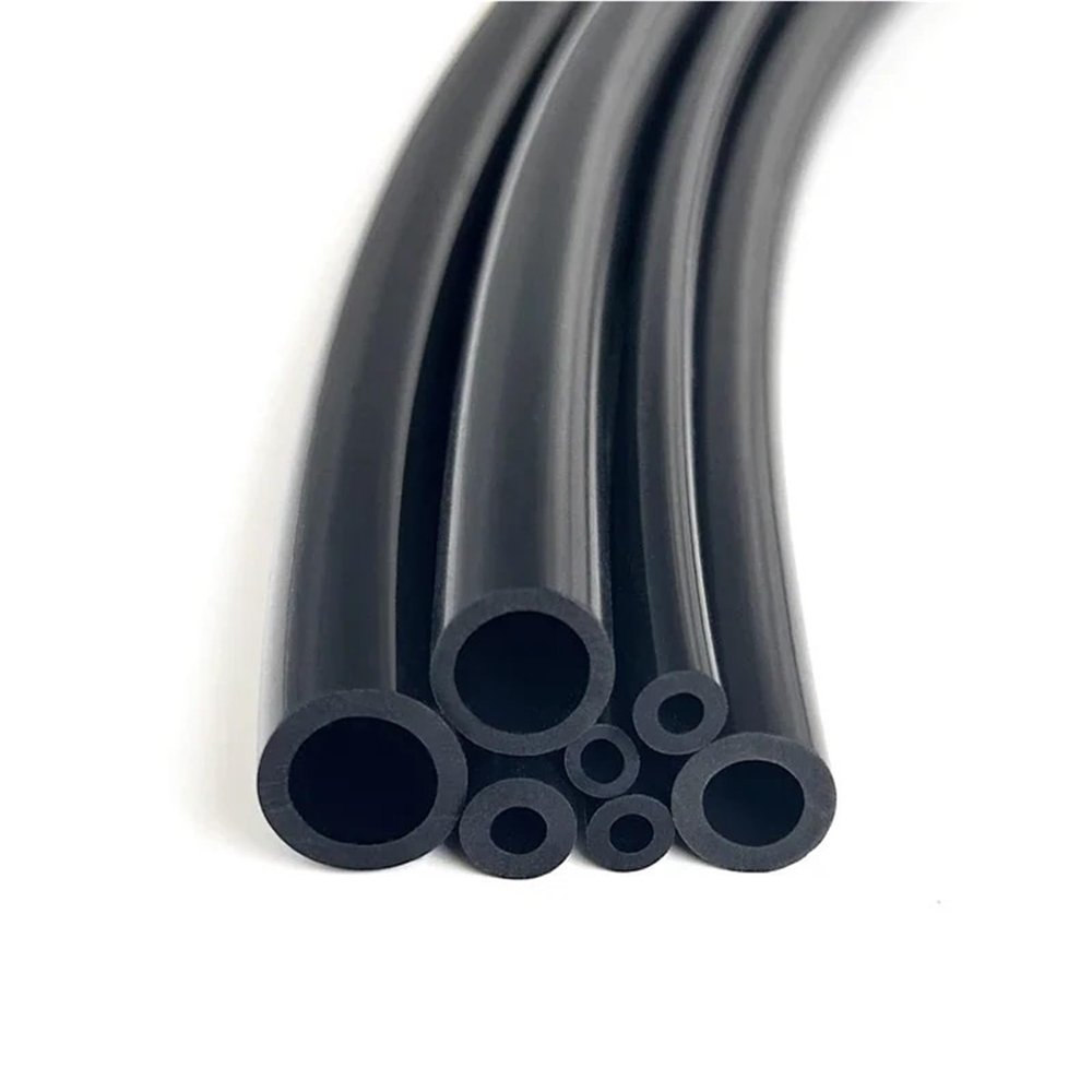 1 m Black Flexible Silicone Tube for Aquarium Air Pumps, -60 to 200°C, OD 10 mm x ID 5 mm