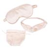 Beige Silk Sleep Mask and Headband Set view 1