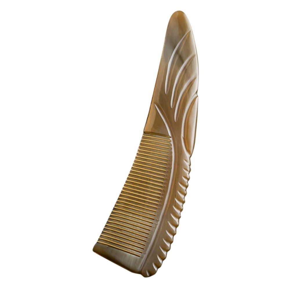 Brown Ox Horn Scalp Massage Comb for Women