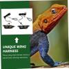 TOYANDONA Bearded Dragon Harness and Leash, Adjustable Reptile Harness for Outdoor Walks, PU Wing Design view 3