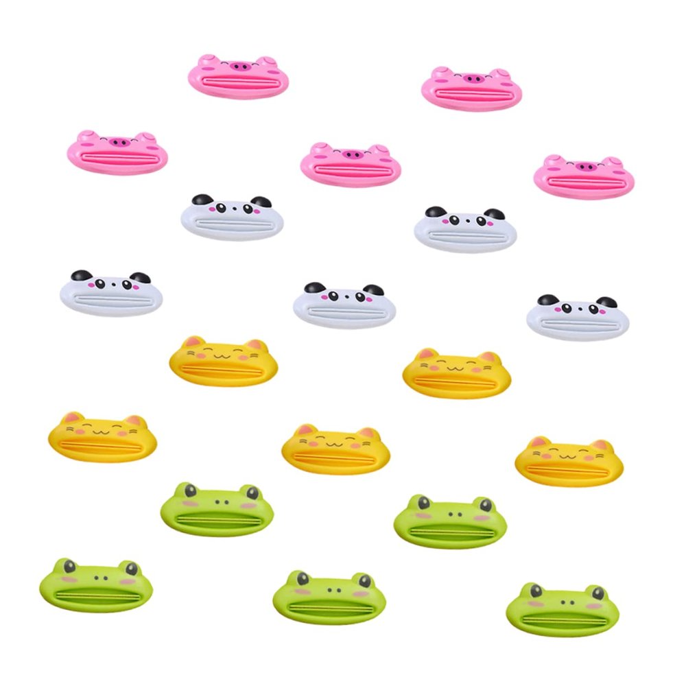 Homoyoyo Manual Cartoon Plastic Toothpaste Tube Squeezer, 20-Pack