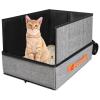Travel Cat Litter Box Tray with Rigid Base and Zipper view 1