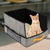 Travel Cat Litter Box Tray with Rigid Base and Zipper view 3
