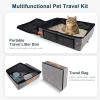 Travel Cat Litter Box Tray with Rigid Base and Zipper view 4