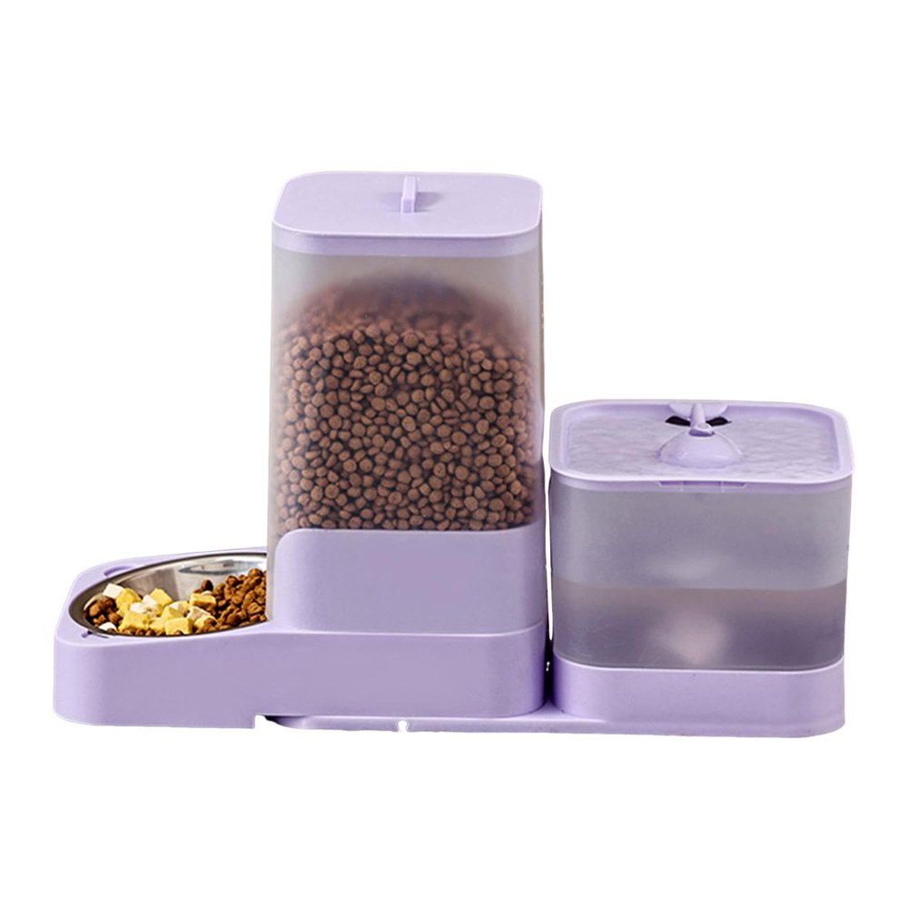 Automatic Feeder with Large Stainless Steel Food and Water Bowl
