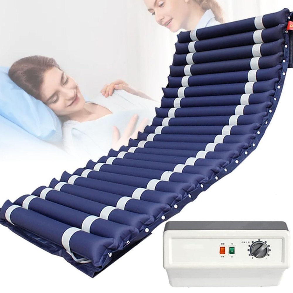 ERSINIAN Inflatable Anti-Decubitus Mattress Overlay with Air Pump, Low Noise, for Bedridden Patients