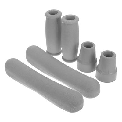 FRCOLOR Replacement Hand Grips and Non-Slip Rubber Tips for Underarm Crutches