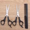 ACOGEDO Premium Hair Cutting Scissors Set with Thinning Scissors and Comb, Black view 3