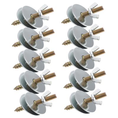 10-Piece Bird Cage Screws with Nuts, Silver Mounting Screws