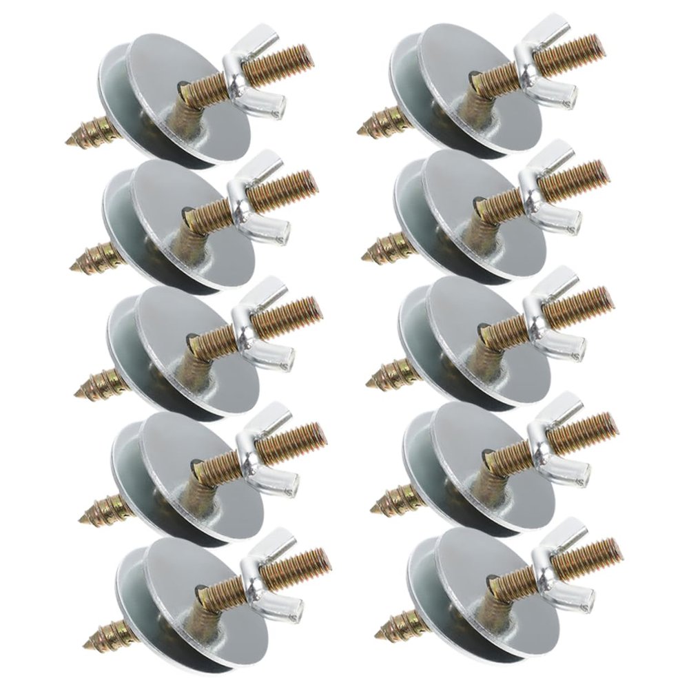 10-Piece Bird Cage Screws with Nuts, Silver Mounting Screws