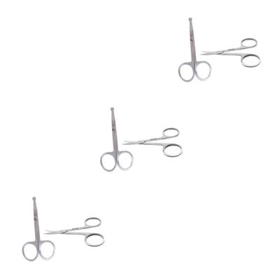Healvian 3-Piece Nose Hair and Eyebrow Scissors Set