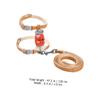 Cartoon Carrot Cat Leash and Harness Set, Orange, S view 2