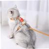 Cartoon Carrot Cat Leash and Harness Set, Orange, S view 3