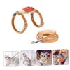 Cartoon Carrot Cat Leash and Harness Set, Orange, S view 4