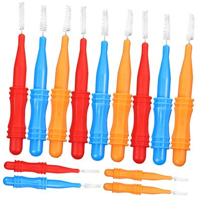 Interdental Brushes, 50 Pieces, PP and Synthetic Fiber for Oral Care