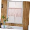 HYTROVE Short Semi-Sheer Pink Lace Curtain view 2