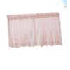 HYTROVE Short Semi-Sheer Pink Lace Curtain view 4