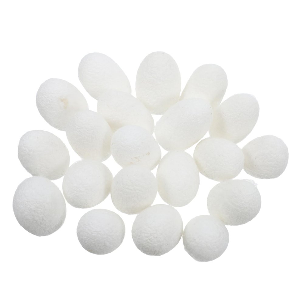 Silk Cocoon Facial Exfoliating Balls, 20 Count, White