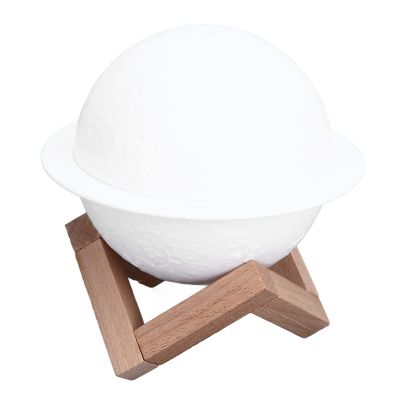 Fafeicy 2-in-1 Planet USB Humidifier and Moonlight Essential Oil Diffuser with 3-Color LED Night Light