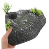 SOIMISS Resin Turtle Basking Platform and Climbing Ramp with Realistic Rock and Water Landscape view 4