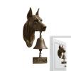 Vintage Outdoor Dinner Bell with Dog-Head Design view 1