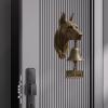 Vintage Outdoor Dinner Bell with Dog-Head Design view 2