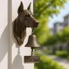 Vintage Outdoor Dinner Bell with Dog-Head Design view 3