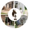 Vintage Outdoor Dinner Bell with Dog-Head Design view 4