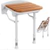 MJMLUCK Folding Wall-Mounted Shower Seat, White, 33 x 29 cm view 1