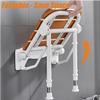 MJMLUCK Folding Wall-Mounted Shower Seat, White, 33 x 29 cm view 4