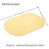 Vyloky Silicone Feeding Mat with Splash Guard - Rollable, 39.7x26.4 cm, 6 Pastel Colors for Cats and Dogs (Cream White) view 2