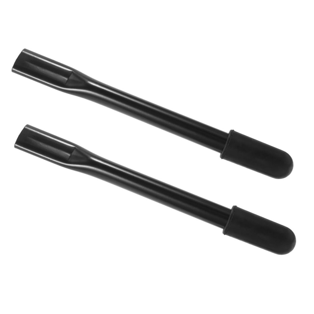 Wheelchair Brake Handle Extensions, 2-Piece, Black Stainless Steel