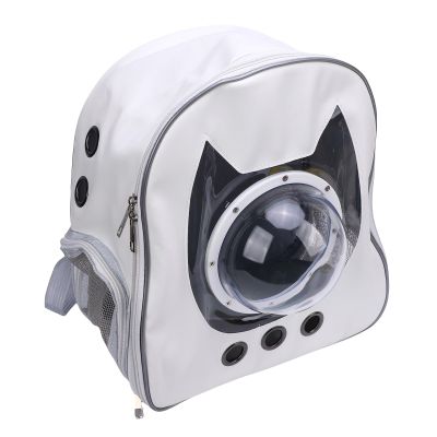 Naroote Cat Bubble Backpack Carrier, Large Space, Cute Design, Transparent Window for Camping (White)
