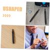 Black Hearing Aid Cleaning Brushes, 8 Pieces with U-Hooks view 3