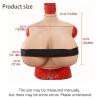 Large Silicone Breast Forms, Z Cup, High-Collar Breast Plate for Transgender and Crossdressers view 2