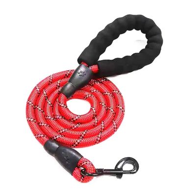KoovDem Reflective Adjustable Nylon Dog Leash, Comfortable Handle, for Small to Large Dogs (Red, 0.6 cm, 1.5 m)