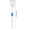 Plastic Double-Sided Denture Brush with Nylon Bristles, Transparent, 3 Count view 2