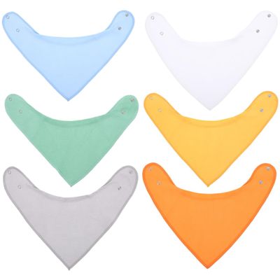 WEKAMOS 6-Piece Cotton Bandana Bib Set for Newborns