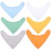 WEKAMOS 6-Piece Cotton Bandana Bib Set for Newborns view 1