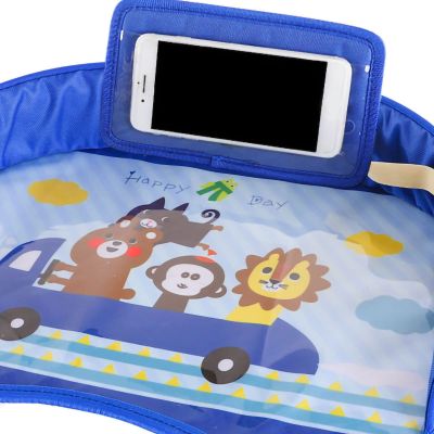 Tbest Kids Travel Tray with Removable Transparent Pouch for Car Seats and Strollers