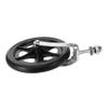 Wheelchair Caster Wheel with Bearing and Fork, Black Replacement Part view 1