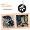 Wheelchair Caster Wheel with Bearing and Fork, Black Replacement Part view 2