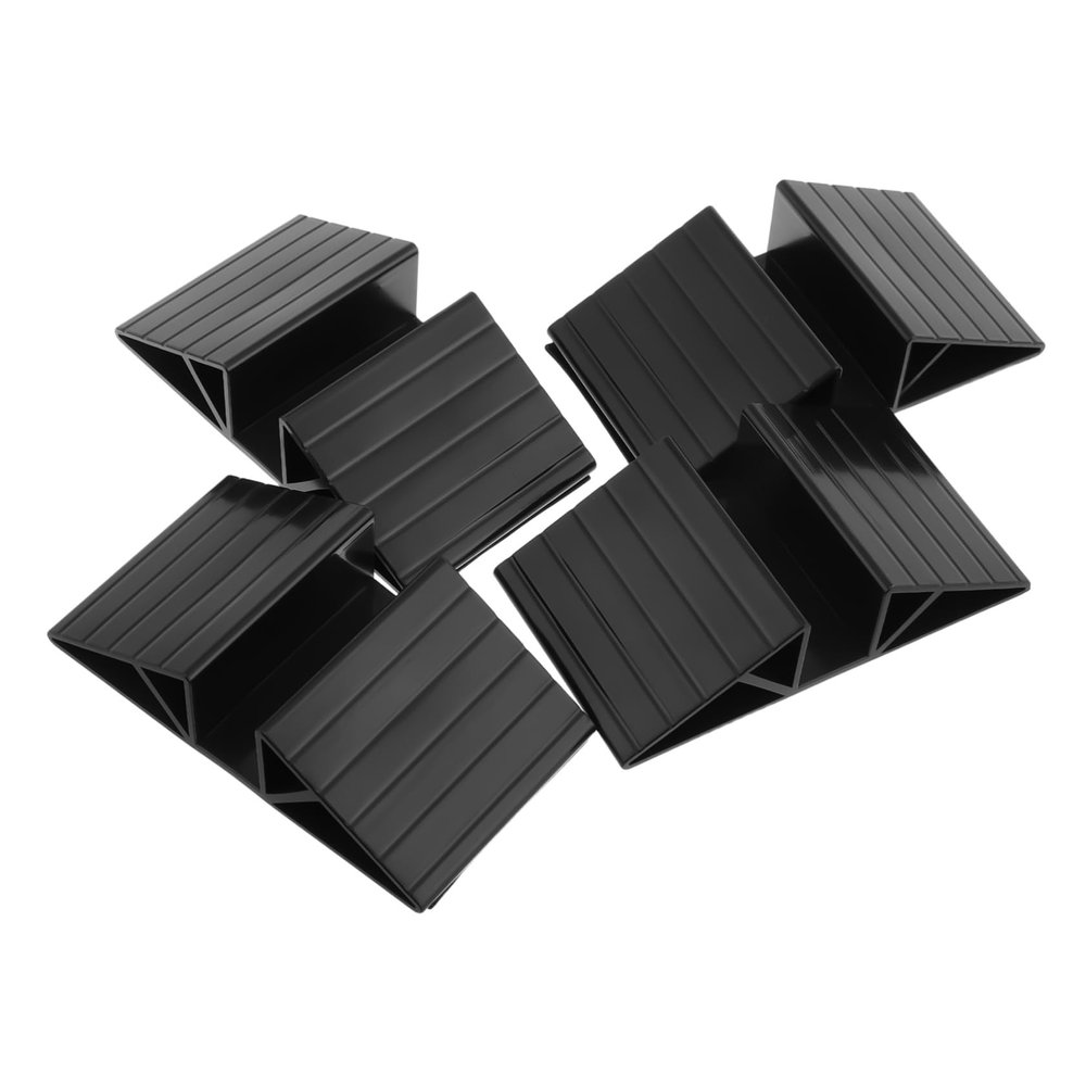 Zerodeko 4-Piece Support Feet for Pet Gates, Triangular Reinforcements for Stable Stair Gates and Freestanding Dog Fences, Black