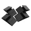 Zerodeko 4-Piece Support Feet for Pet Gates, Triangular Reinforcements for Stable Stair Gates and Freestanding Dog Fences, Black view 1