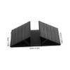 Zerodeko 4-Piece Support Feet for Pet Gates, Triangular Reinforcements for Stable Stair Gates and Freestanding Dog Fences, Black view 2