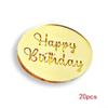 5/10/20-Piece Birthday Party Acrylic Cupcake Toppers, Rose Gold (10 Gold Pieces) view 2