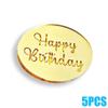 5/10/20-Piece Birthday Party Acrylic Cupcake Toppers, Rose Gold (10 Gold Pieces) view 3