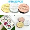 5/10/20-Piece Birthday Party Acrylic Cupcake Toppers, Rose Gold (10 Gold Pieces) view 4