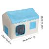 Outdoor Cat House, Insulated Cooling Shelter, Weatherproof Enclosed Pet Cave for All-Season Indoor and Outdoor Use view 2