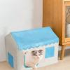 Outdoor Cat House, Insulated Cooling Shelter, Weatherproof Enclosed Pet Cave for All-Season Indoor and Outdoor Use view 3